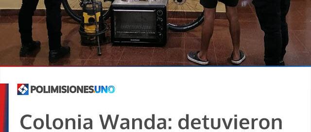 Wanda: detuvieron a un joven y recuperaron elementos robados en dos hechos de hurto
