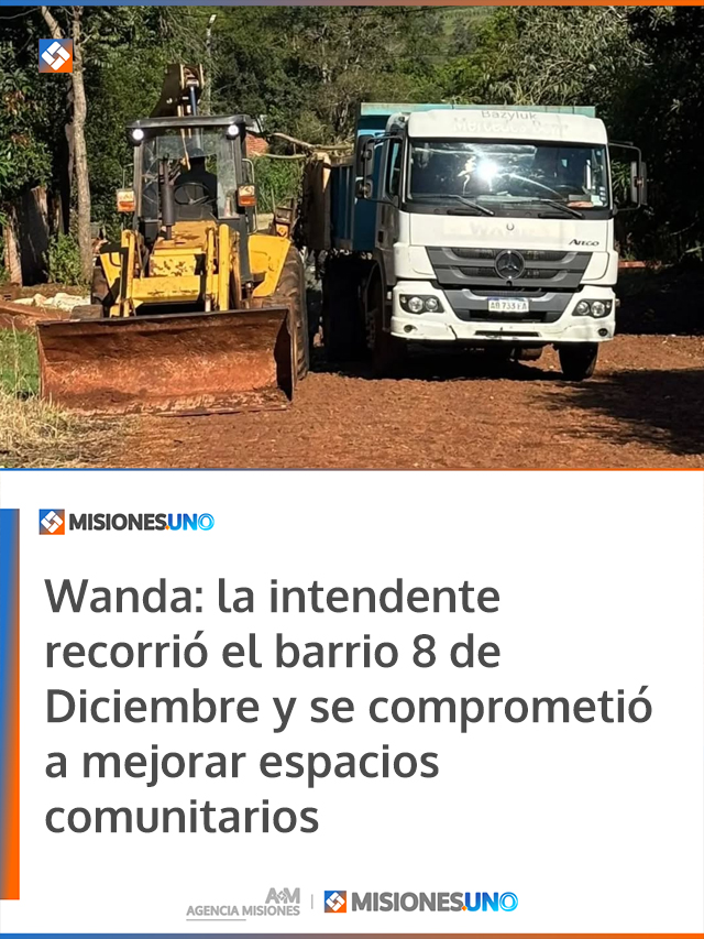 Wanda: la intendente recorrió el barrio 8 de Diciembre y se comprometió a mejorar espacios comunitarios