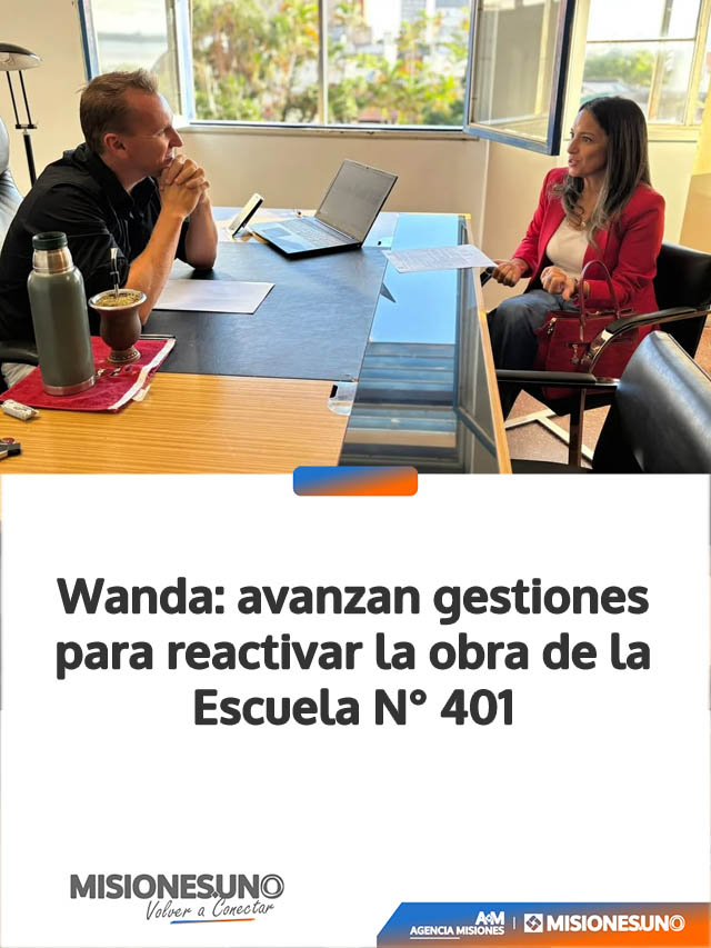 Wanda: avanzan gestiones para reactivar la obra de la Escuela N° 401