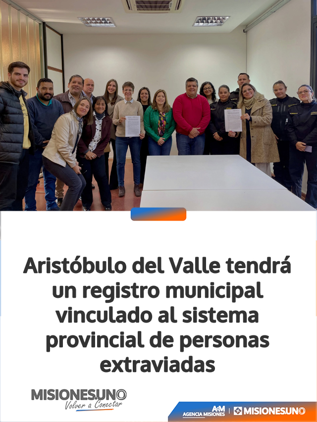 Aristóbulo del Valle tendrá un registro municipal vinculado al sistema provincial de personas extraviadas