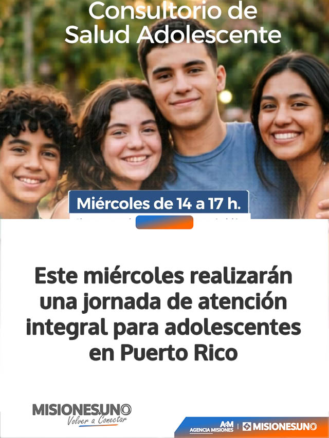 Este miércoles realizarán una jornada de atención integral para adolescentes en Puerto Rico