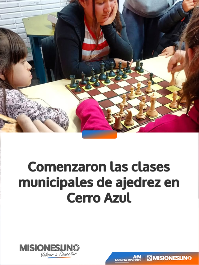 Comenzaron las clases municipales de ajedrez en Cerro Azul