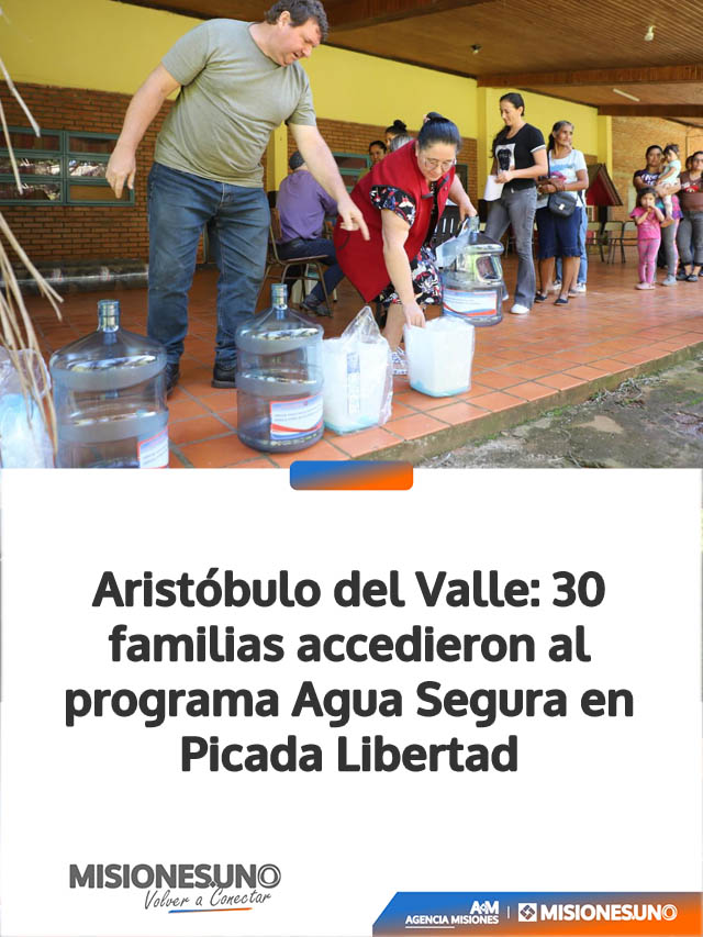 Aristóbulo del Valle: 30 familias accedieron al programa Agua Segura en Picada Libertad
