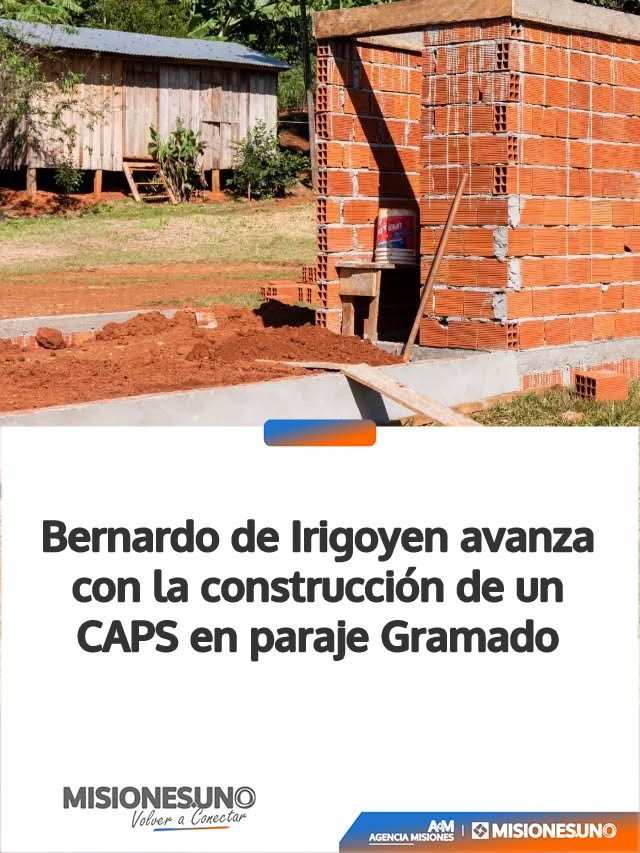 Bernardo de Irigoyen avanza con la construcción de un CAPS en paraje Gramado