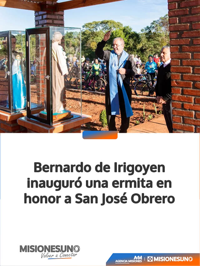 Bernardo de Irigoyen inauguró una ermita en honor a San José Obrero