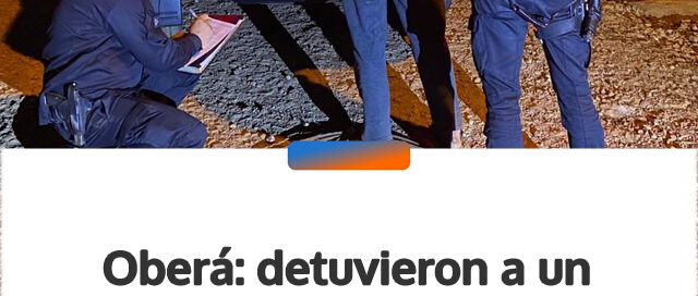 Oberá: detuvieron a un joven acusado de robar barras de hierro de una obra