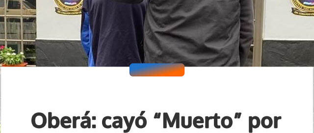 Oberá: cayó “Muerto” por el robo a un comercio y recuperaron parte de lo sustraído