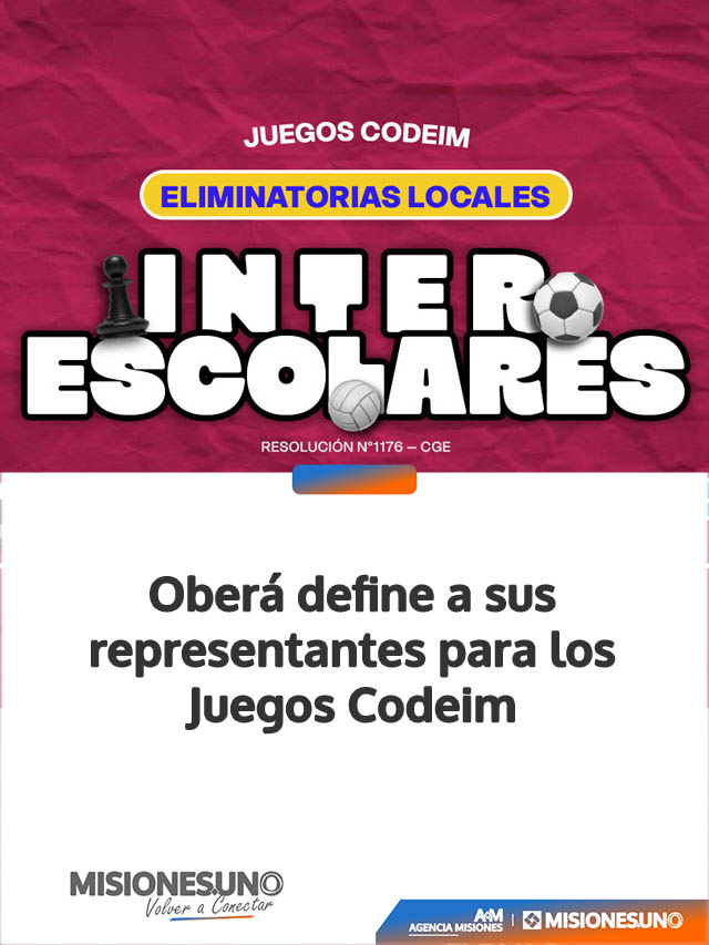Oberá define a sus representantes para los Juegos Codeim