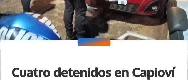 Cuatro detenidos en Capioví tras intentar evadir un control vial con un auto robado en Buenos Aires