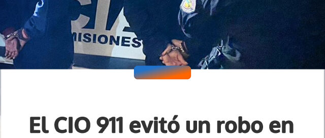 El CIO 911 evitó un robo en Posadas: atraparon a un delincuente oculto en un árbol y detuvieron a otros tres implicados