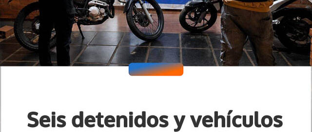 Seis detenidos y vehículos recuperados tras múltiples procedimientos policiales en Posadas y Garupá