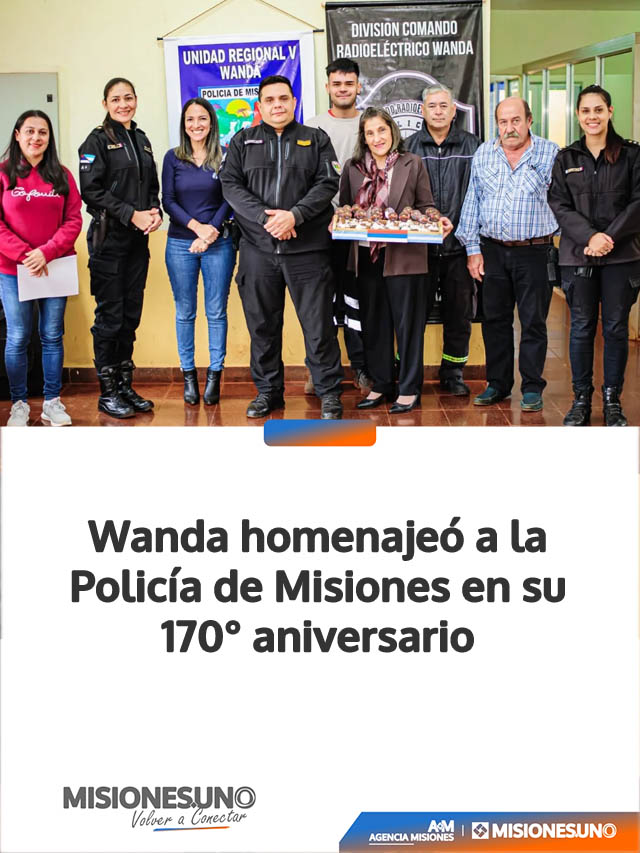 Wanda homenajeó a la Policía de Misiones en su 170° aniversario
