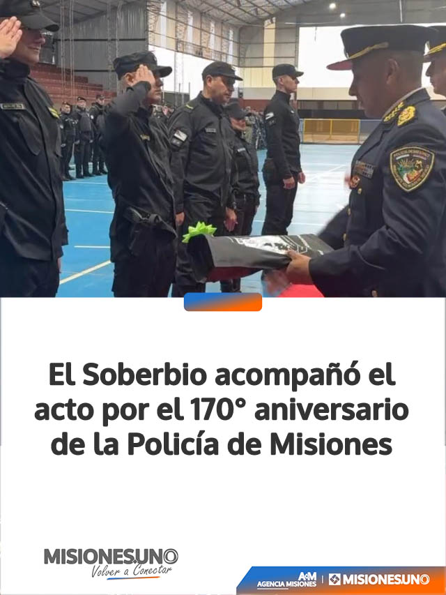 El Soberbio acompañó el acto por el 170° aniversario de la Policía de Misiones
