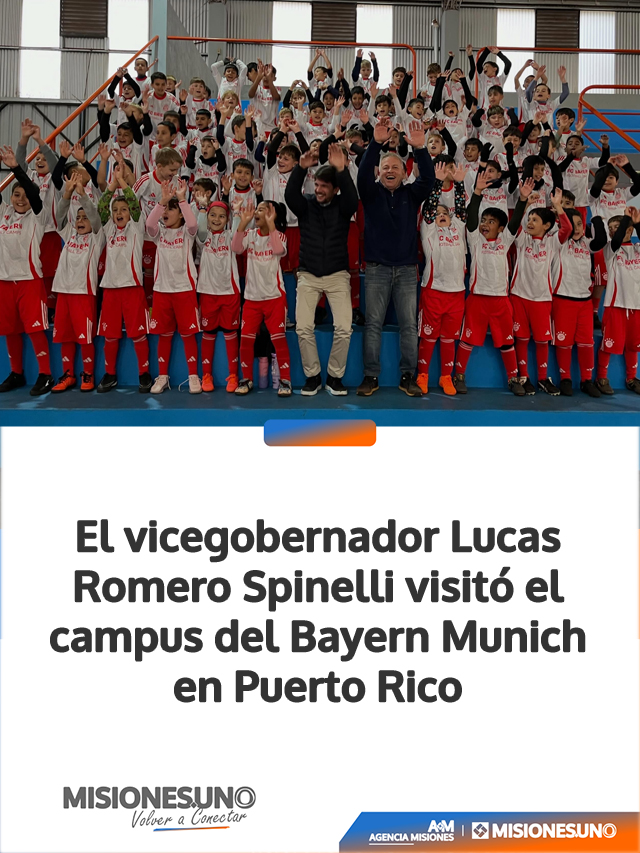 El vicegobernador Lucas Romero Spinelli visitó el campus del Bayern Munich en Puerto Rico