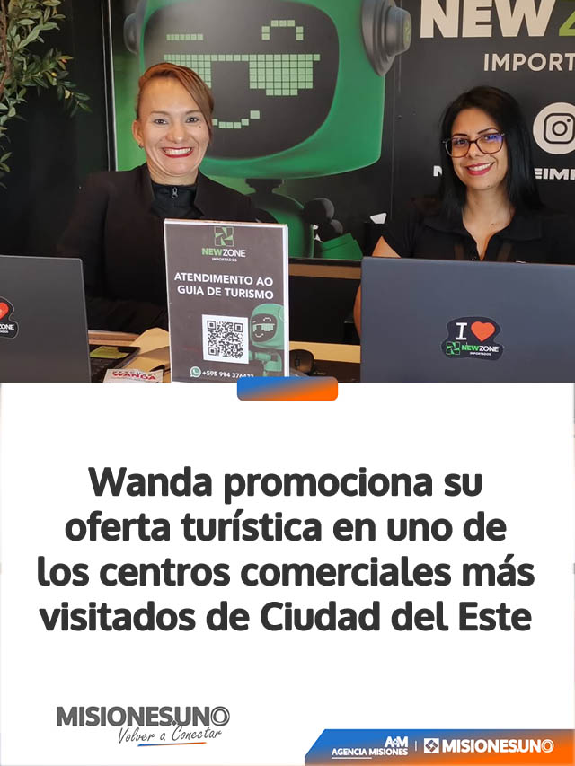 Wanda promociona su oferta turística en uno de los centros comerciales más visitados de Ciudad del Este