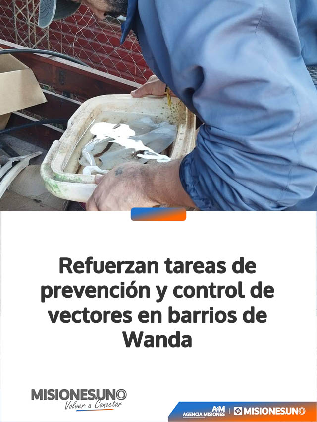 Refuerzan tareas de prevención y control de vectores en barrios de Wanda
