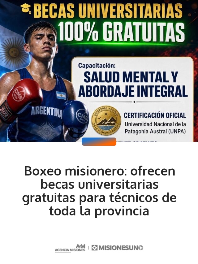 Boxeo misionero: ofrecen becas universitarias gratuitas para técnicos de toda la provincia